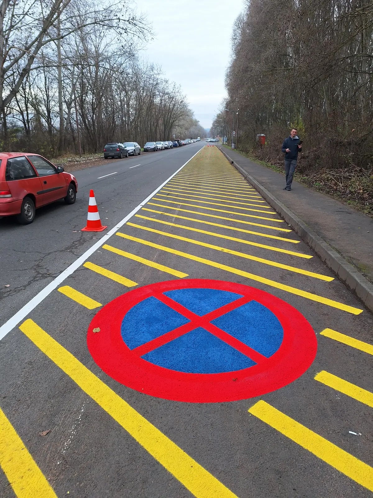 Parkolófestés és útfestés referencia munka 33 - profi kivitelezés